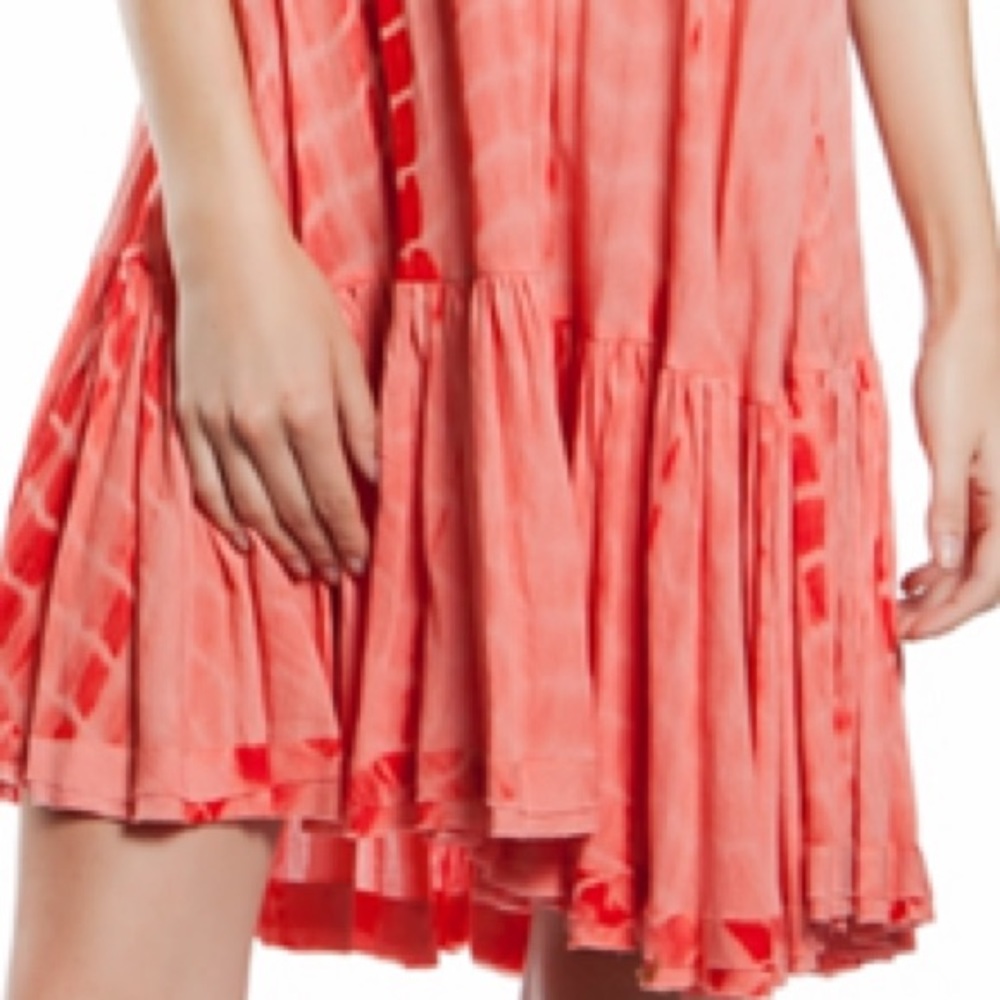 And’Or Red Crinkle Tie- Dye Sundress - Picture 3 of 6